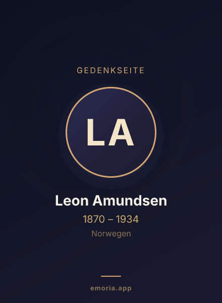 Gedenkportrait von Leon Amundsen