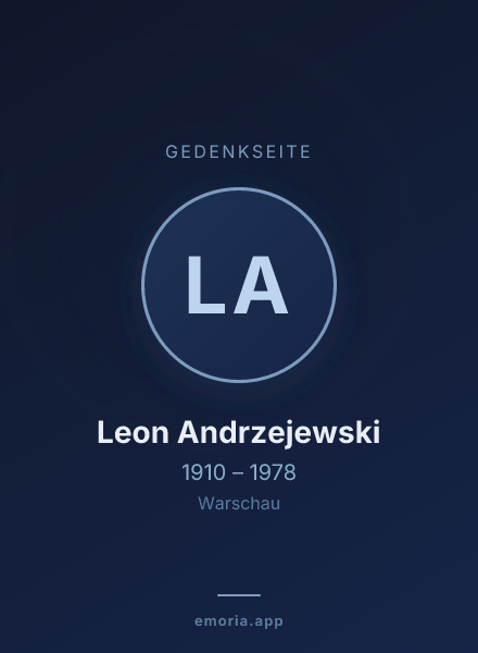 Gedenkportrait von Leon Andrzejewski