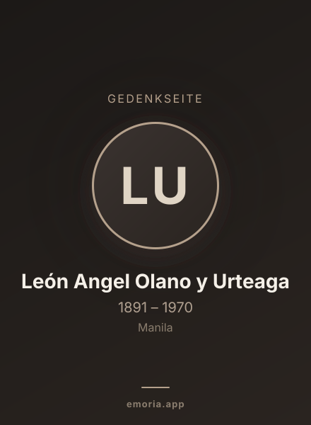 Gedenkportrait von León Angel Olano y Urteaga