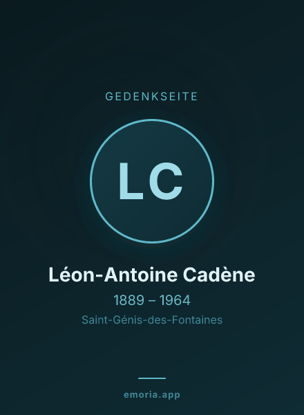 Gedenkportrait von Léon-Antoine Cadène