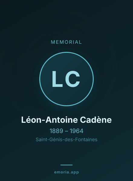 Memorial portrait of Léon-Antoine Cadène