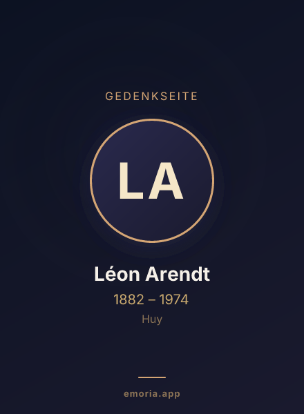 Gedenkportrait von Léon Arendt