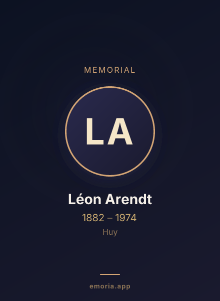 Memorial portrait of Léon Arendt