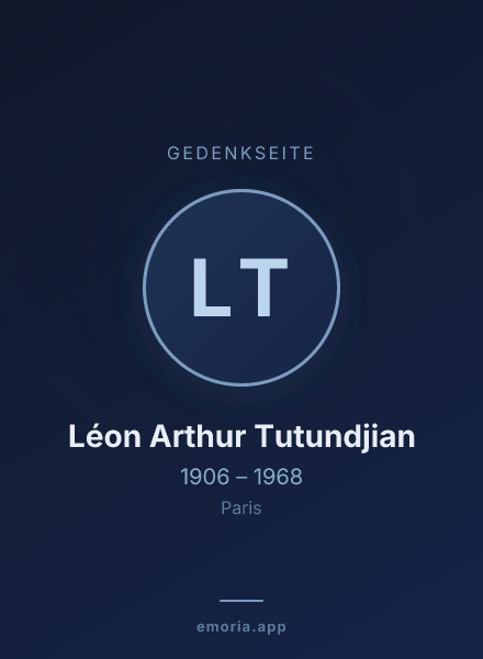 Gedenkportrait von Léon Arthur Tutundjian