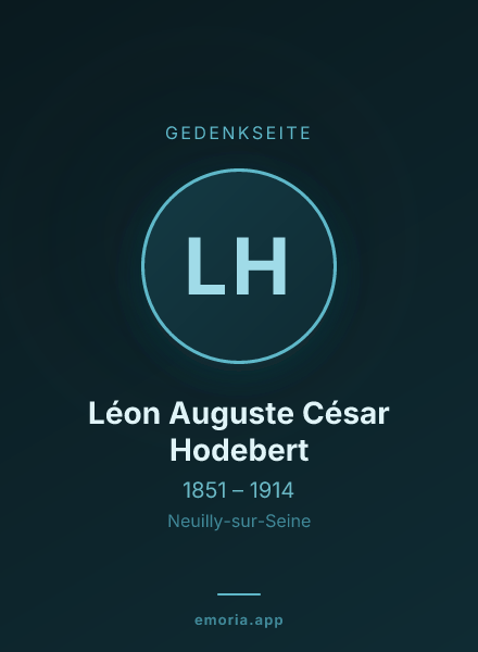 Gedenkportrait von Léon Auguste César Hodebert