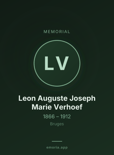 Memorial portrait of Leon Auguste Joseph Marie Verhoef
