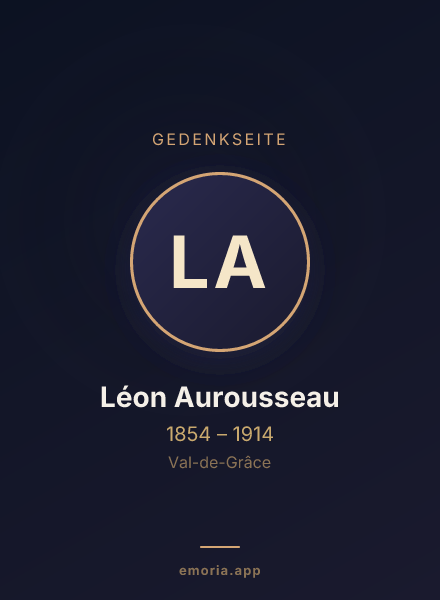 Gedenkportrait von Léon Aurousseau