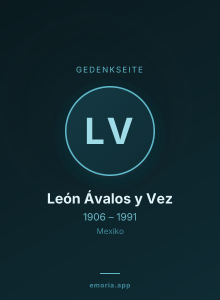 Gedenkportrait von León Ávalos y Vez