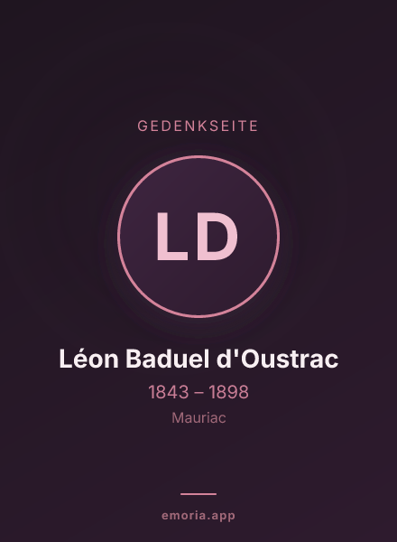 Gedenkportrait von Léon Baduel d'Oustrac