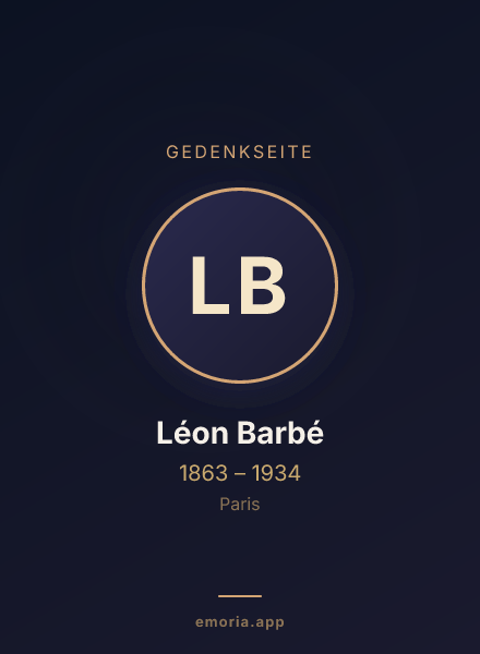 Gedenkportrait von Léon Barbé