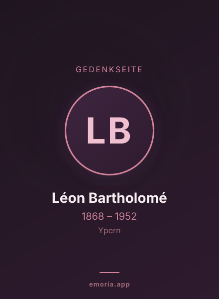 Gedenkportrait von Léon Bartholomé