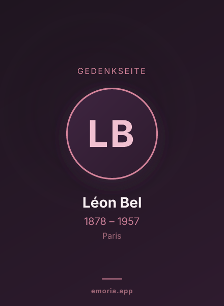 Gedenkportrait von Léon Bel