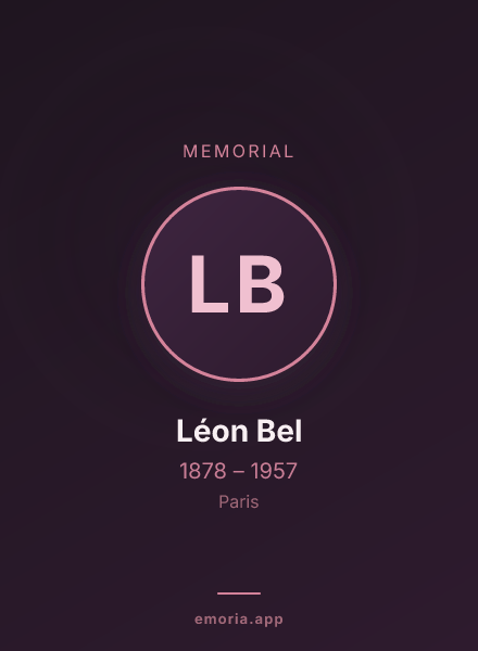 Memorial portrait of Léon Bel