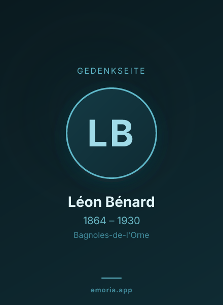 Gedenkportrait von Léon Bénard