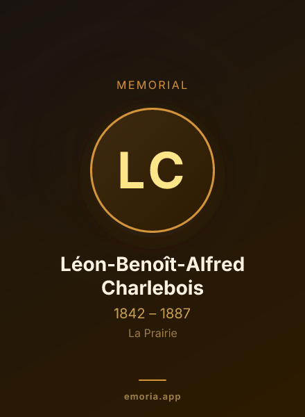 Memorial portrait of Léon-Benoît-Alfred Charlebois