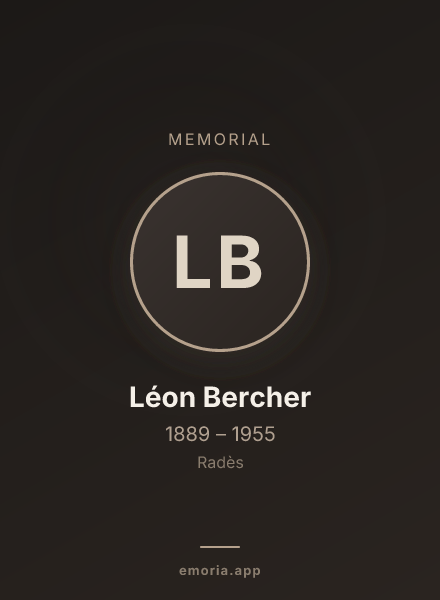Memorial portrait of Léon Bercher