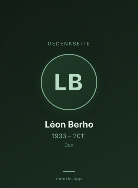 Gedenkportrait von Léon Berho
