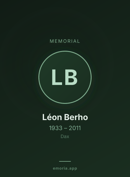 Memorial portrait of Léon Berho