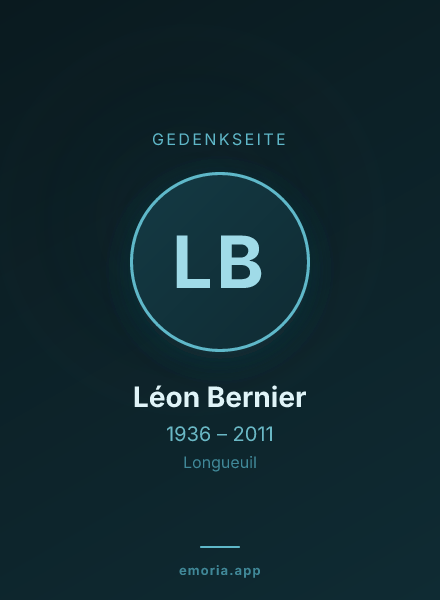 Gedenkportrait von Léon Bernier