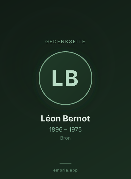 Gedenkportrait von Léon Bernot