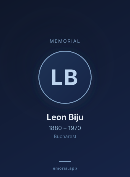 Memorial portrait of Leon Biju