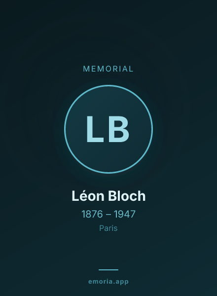 Memorial portrait of Léon Bloch