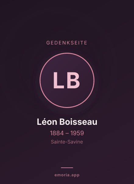 Gedenkportrait von Léon Boisseau