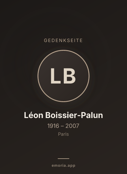 Gedenkportrait von Léon Boissier-Palun