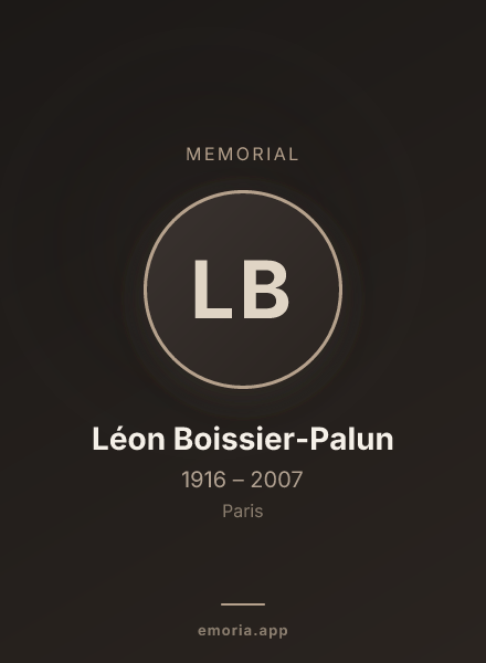 Memorial portrait of Léon Boissier-Palun