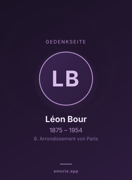 Gedenkportrait von Léon Bour