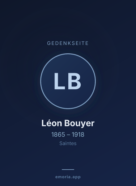 Gedenkportrait von Léon Bouyer
