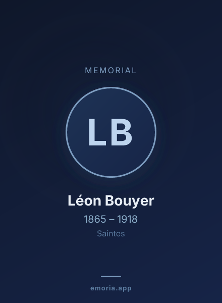 Memorial portrait of Léon Bouyer