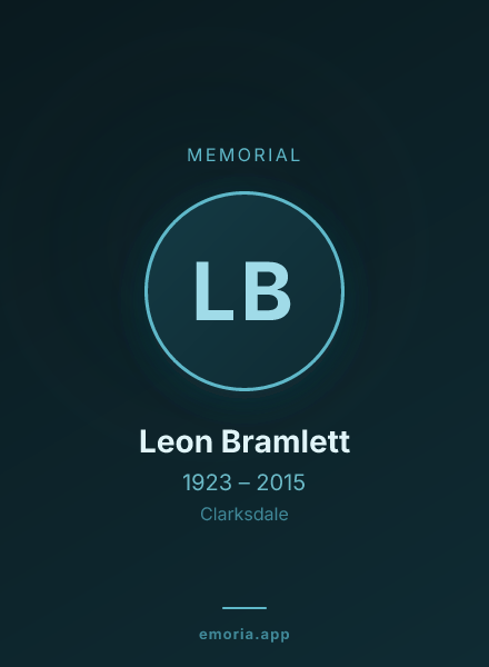 Memorial portrait of Leon Bramlett