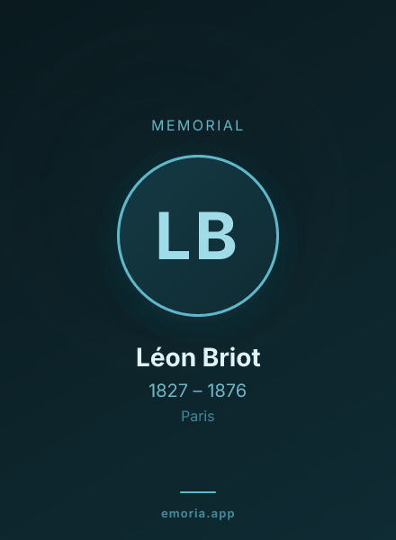 Memorial portrait of Léon Briot