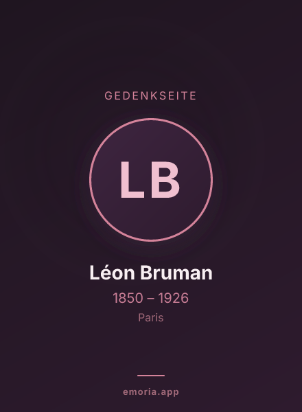 Gedenkportrait von Léon Bruman