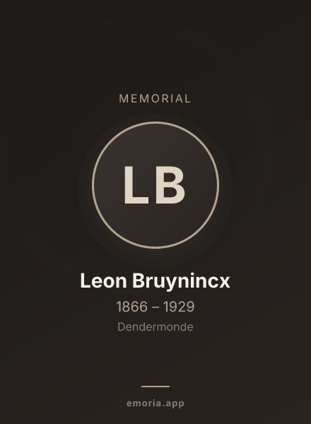 Memorial portrait of Leon Bruynincx