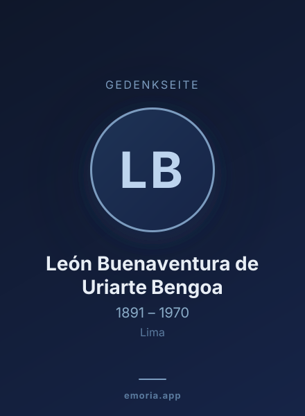 Gedenkportrait von León Buenaventura de Uriarte Bengoa