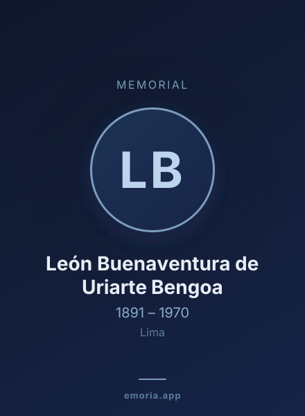 Memorial portrait of León Buenaventura de Uriarte Bengoa