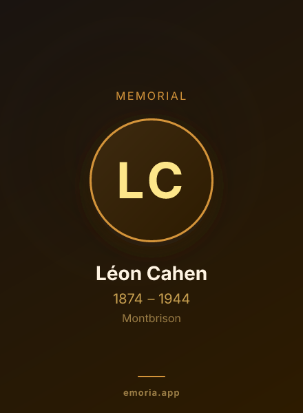 Memorial portrait of Léon Cahen