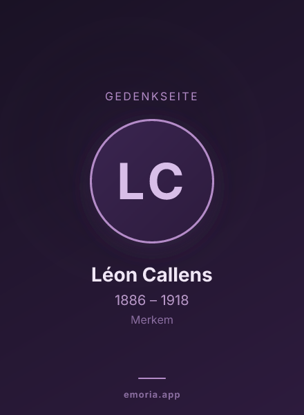 Gedenkportrait von Léon Callens
