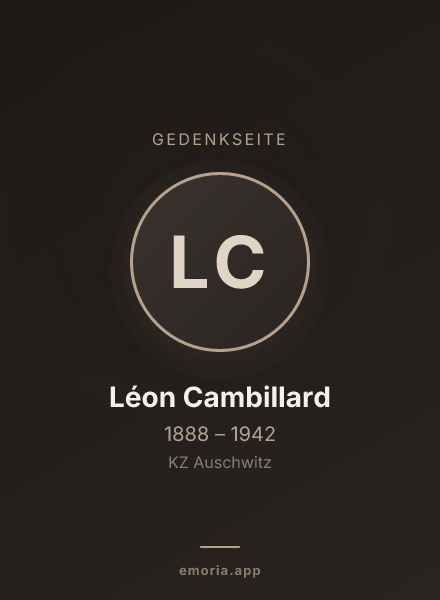 Gedenkportrait von Léon Cambillard