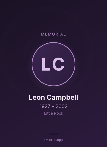 Memorial portrait of Leon Campbell