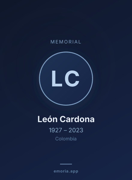 Memorial portrait of León Cardona