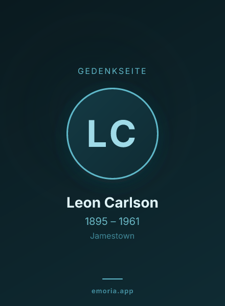 Gedenkportrait von Leon Carlson