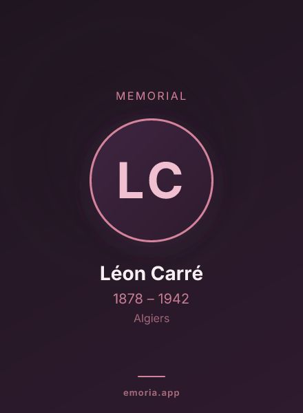 Memorial portrait of Léon Carré