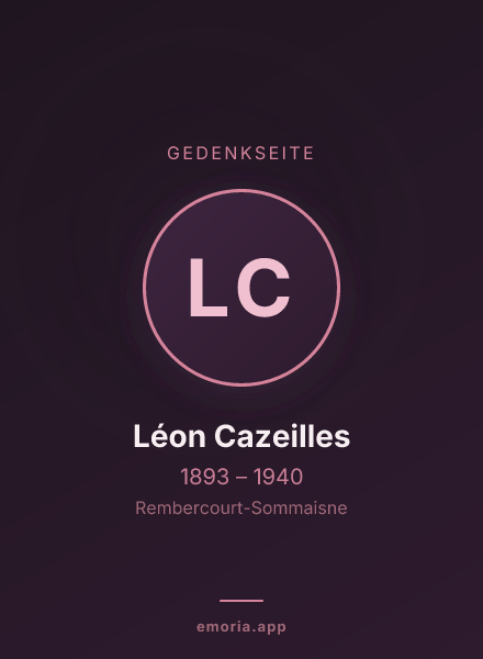 Gedenkportrait von Léon Cazeilles