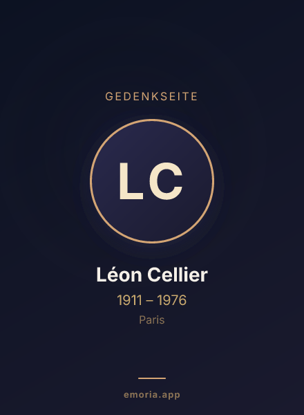 Gedenkportrait von Léon Cellier