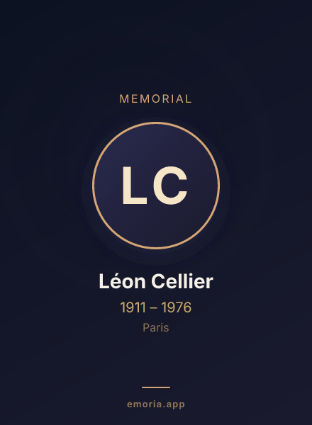 Memorial portrait of Léon Cellier