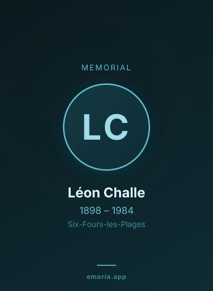 Memorial portrait of Léon Challe