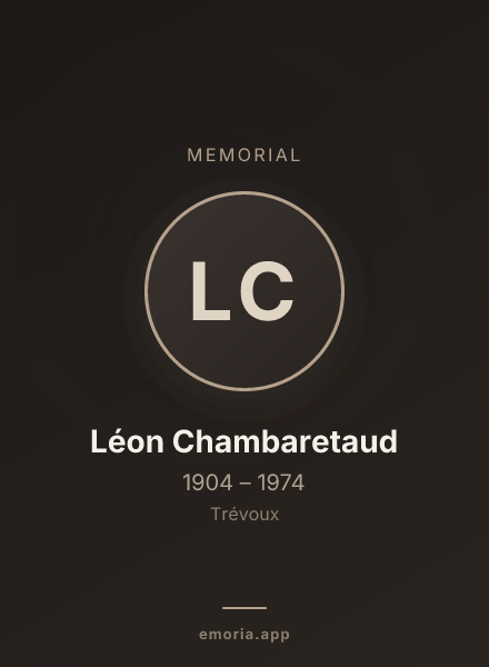 Memorial portrait of Léon Chambaretaud